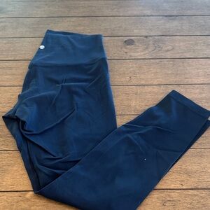 CRZ Yoga Navy Blue High-Waisted Leggings 25”